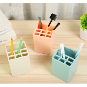 Ống cắm bút nhựa nhiều ngăn CB23 ống cắm bút văn phòng ống đựng bút pastel dễ thương