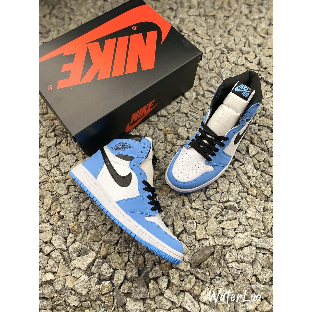 [FREESHIP+HỘP+QUÀ] Giày Thể Thao Sneakers Air Jordan 1 Retro High White University Blue Black Xanh Dương Cổ Cao