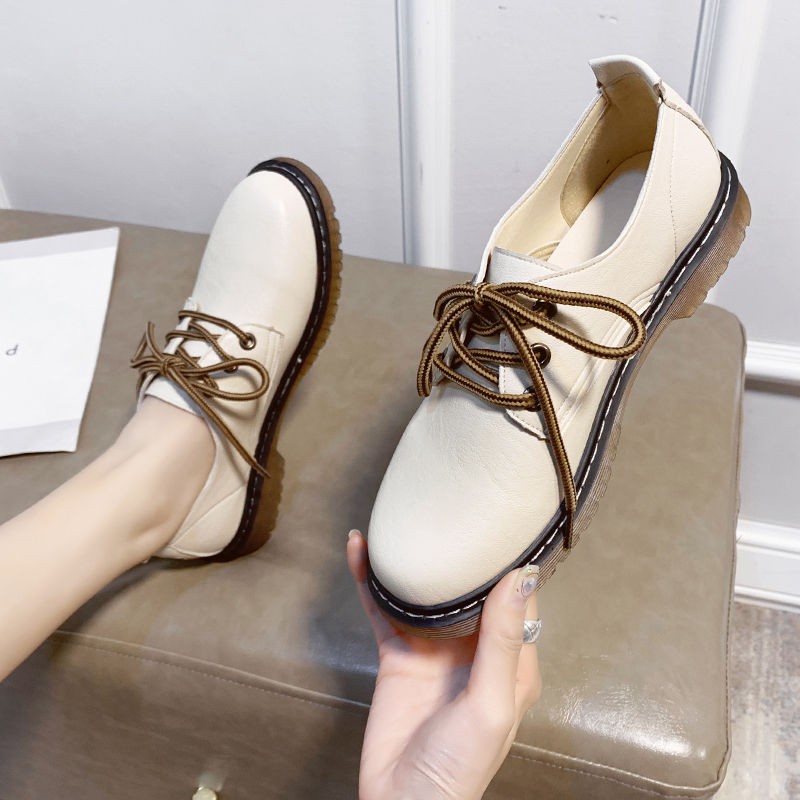 Giày Da Nữ Cổ Thấp Thời Trang Anh Quốc 2 Màu | BigBuy360 - bigbuy360.vn