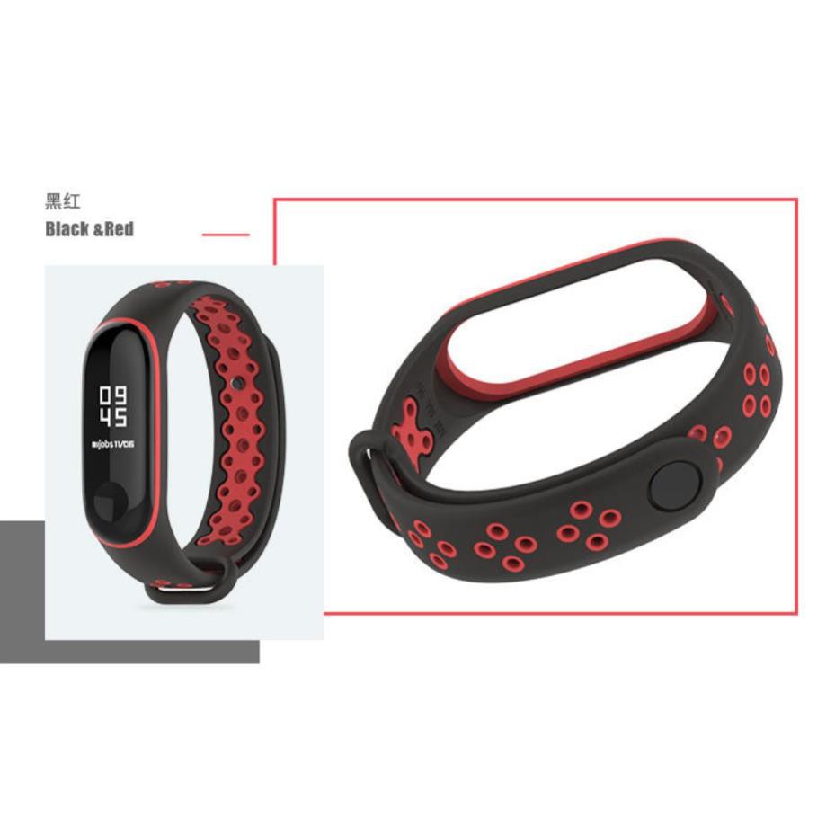 [TẶNG MIẾNG DÁN MÀN HÌNH] DÂY ĐEO MIBAND 4 - MIBAND 3 - DÂY ĐEO CAO SU 2 MÀU