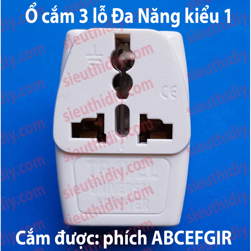 Phích chuyển từ đầu C13 UPS,1 đầu C14 ra Ổ Cắm Đa Năng