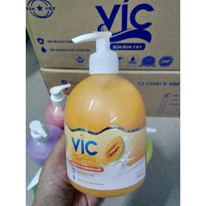 Nước rửa tay VIC 500ml⚡có 6 mùi hương thơm dễ chịu⚡chống vi khuẩn hiệu quả