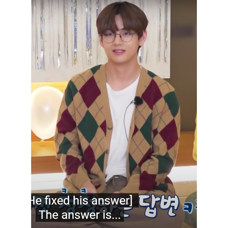 Áo len cardigan cheap moment với BTS V