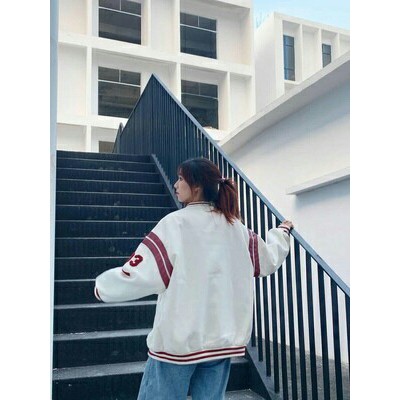 (K1) áo khoác bomber bóng chày thêu chữ size M đến 2xl(kèm video ảnh khách mặc size M L ) | BigBuy360 - bigbuy360.vn