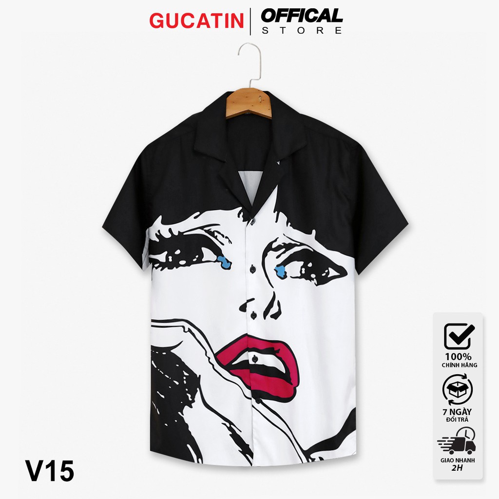 Áo sơ mi GUCATIN nam nữ form rộng, áo unisex vải lụa xịn thoáng mát | BigBuy360 - bigbuy360.vn