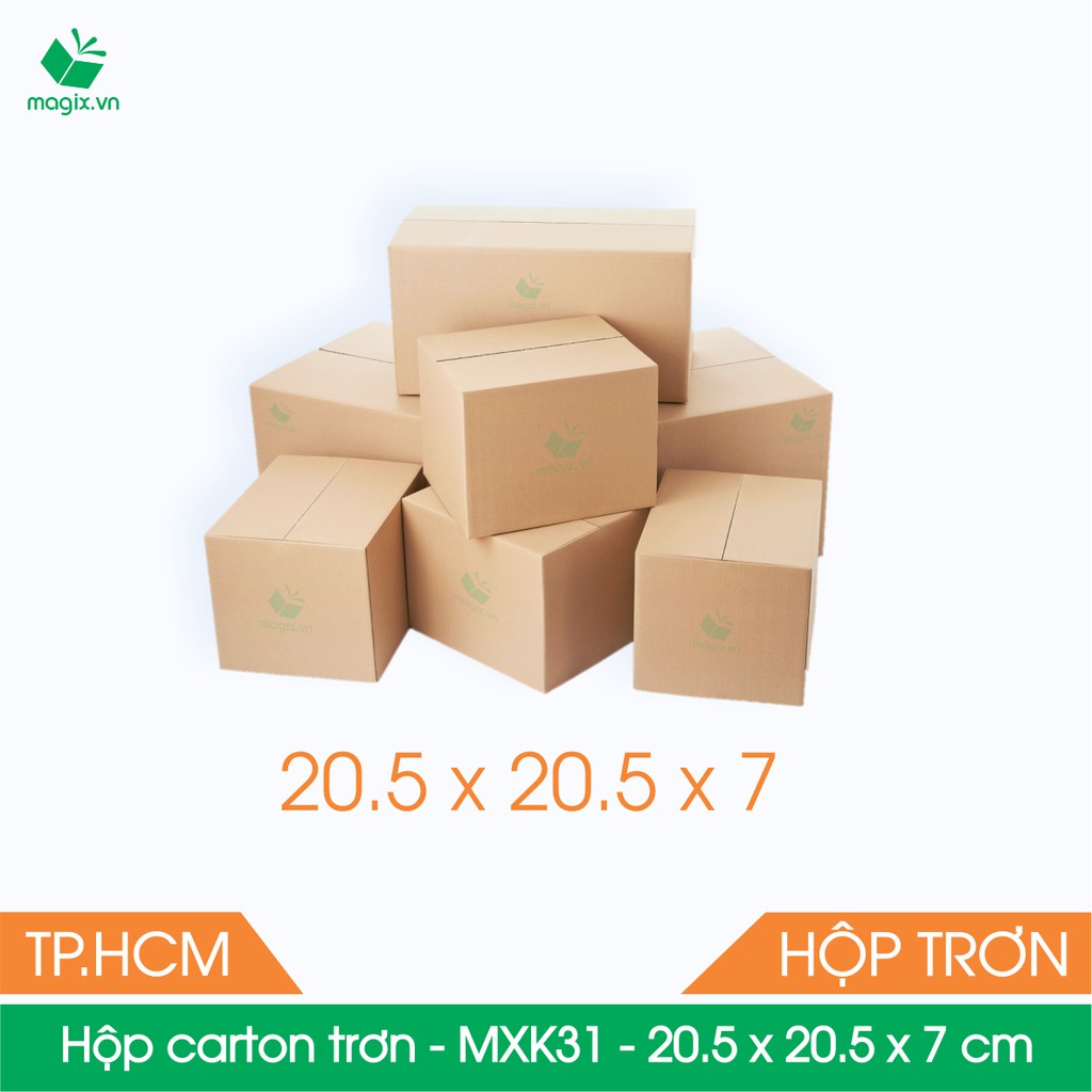 MXK31 - 20.5x20.5x7 cm - 50 Thùng hộp carton trơn đóng hàng