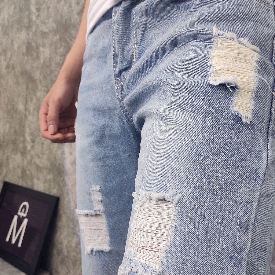 Quần short jean nam TL416 cào rách nhiều màu Shop Thành Long chuyên quần ngố nam | BigBuy360 - bigbuy360.vn