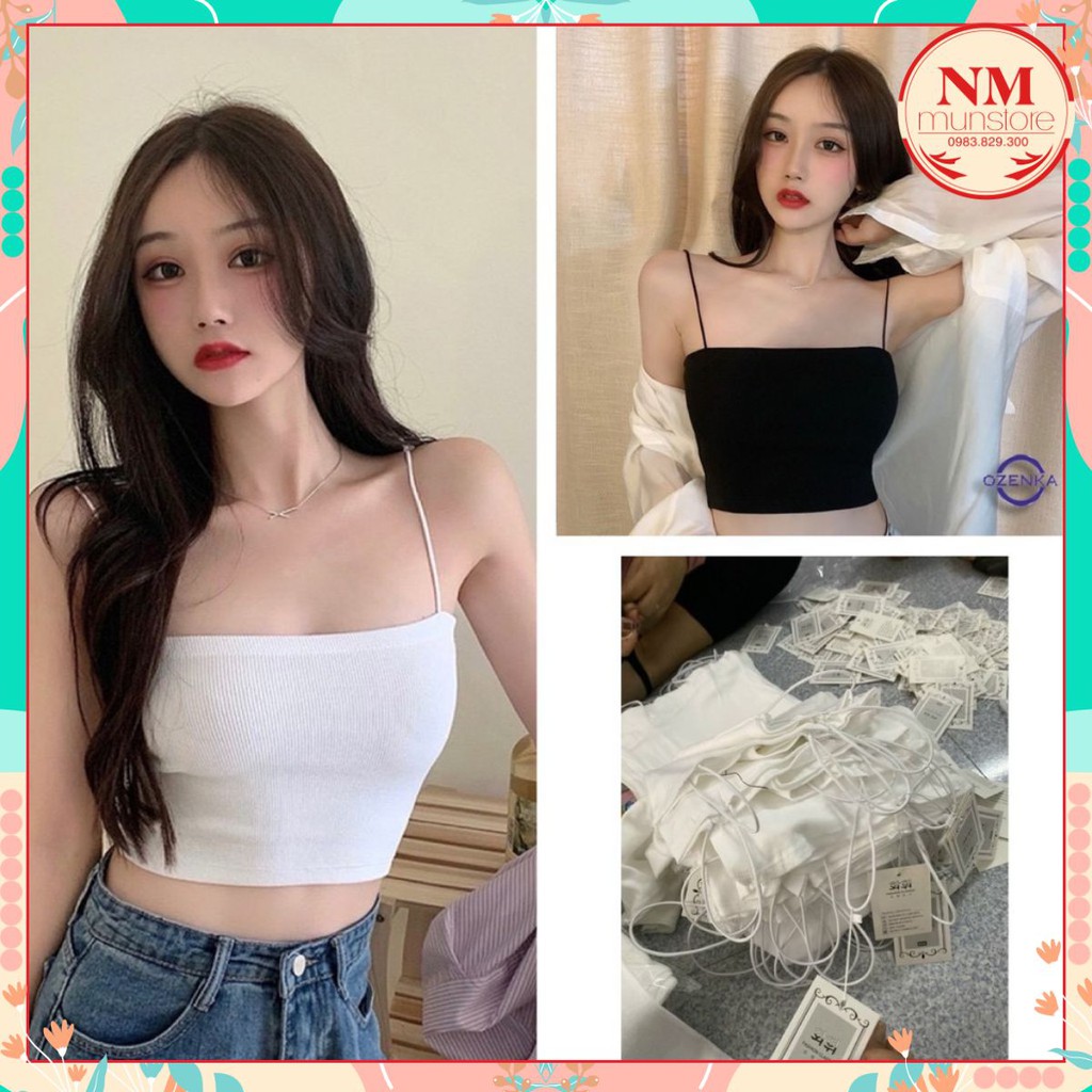 ? [ Ảnh Thật ] ? Áo Dây Bún ?? Closet, Chất Thun Bozip, Sợi Dây Bún, 2 Màu Đen, Trắng Siêu Rẻ ?