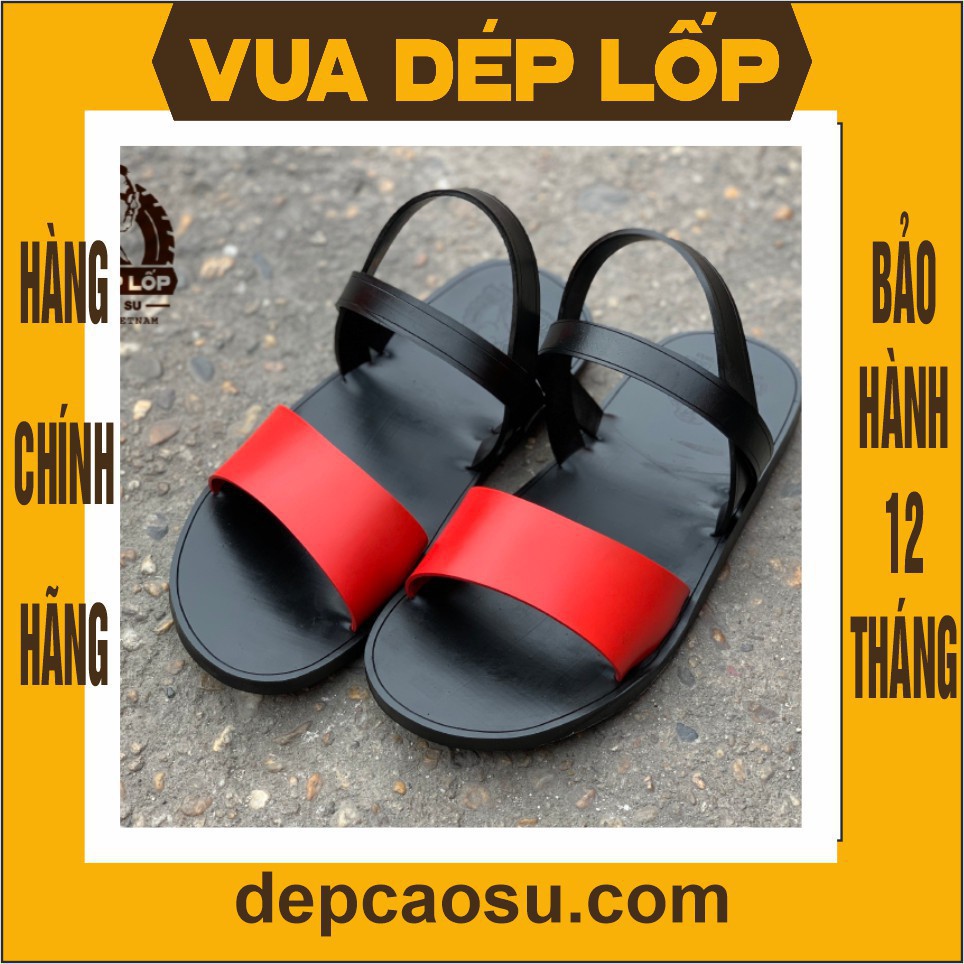 Dép cao su 3 quai có hậu - 4 MÀU thương hiệu Vua Dép Lốp Phạm Quang Xuân, chính hãng, có bảo hành, ảnh thật, có sẵn