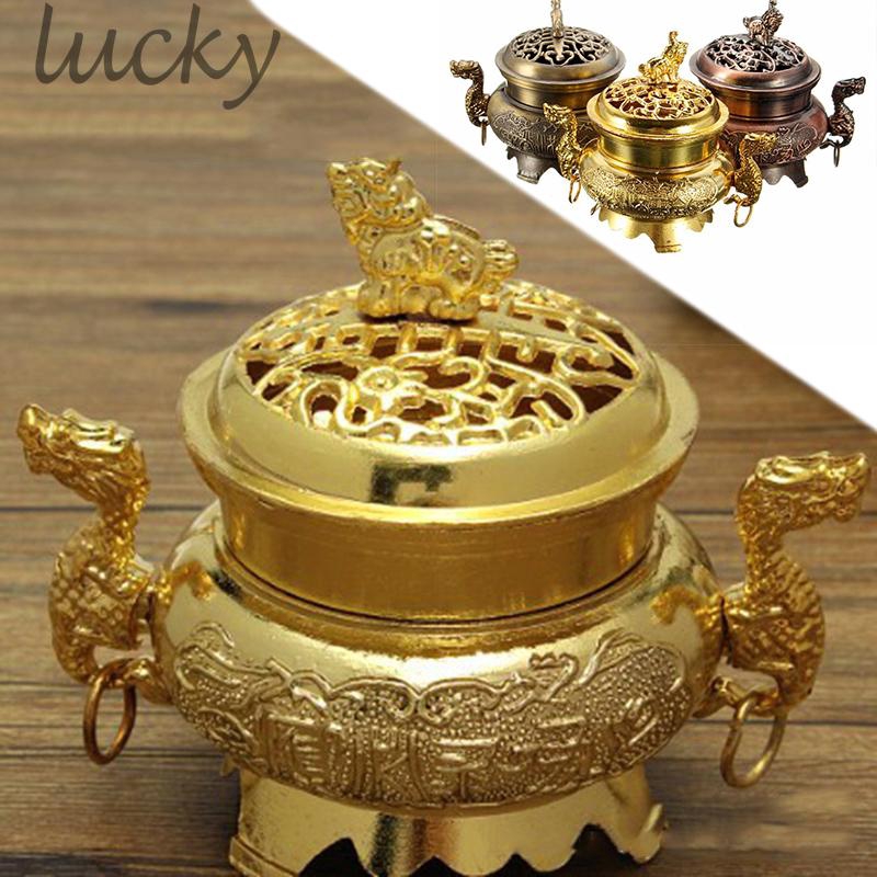 Lư đốt trầm hương kiểu dáng cổ điển khắc họa tiết tinh tế sang trọng tùy chọn