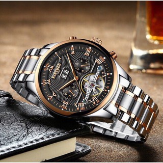 Đồng hồ nam Kinyued dây inox máy automatic