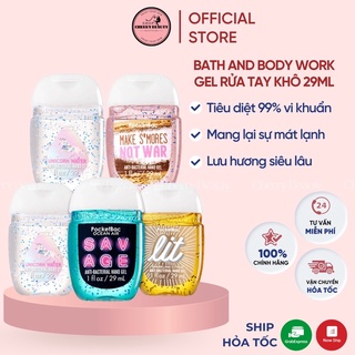 Bath and Body Work Gel Rửa Tay Khô 29ml(sẵn)Tặng 3 tờ giấy thơm Mỹ Bounce