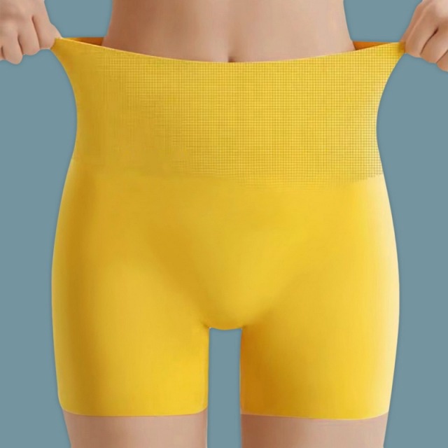 Quần Lót Boxer Lưng Cao Co Giãn Không Đường May Bằng Lụa Băng 2 Trong 1 Thoải Mái Kích Thước Ngoại Cỡ Dành Cho Nữ