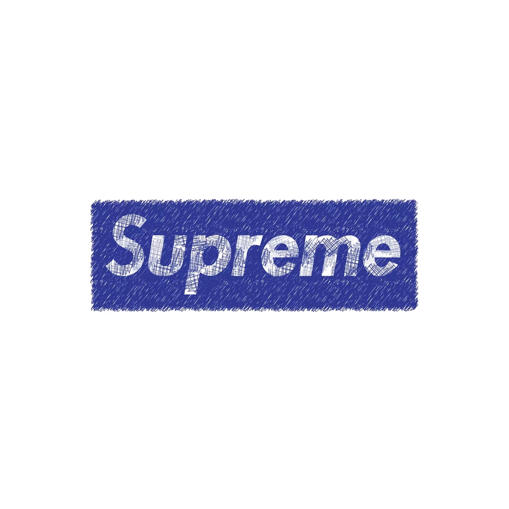 Hình dán STICKER SUPREME, logo SUPREME, dán laptop, dán xe