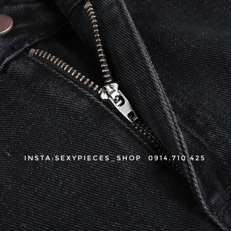 ✅Ảnh thật 100%- Áo croptop hoạ tiết ô vuông đen trắng và chân váy jean xoè túi hộp | BigBuy360 - bigbuy360.vn