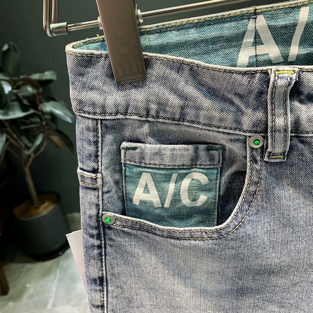 Quần Jeans Denim Dáng Ôm Co Giãn Thời Trang Xuân Hè Mới Cho Nam