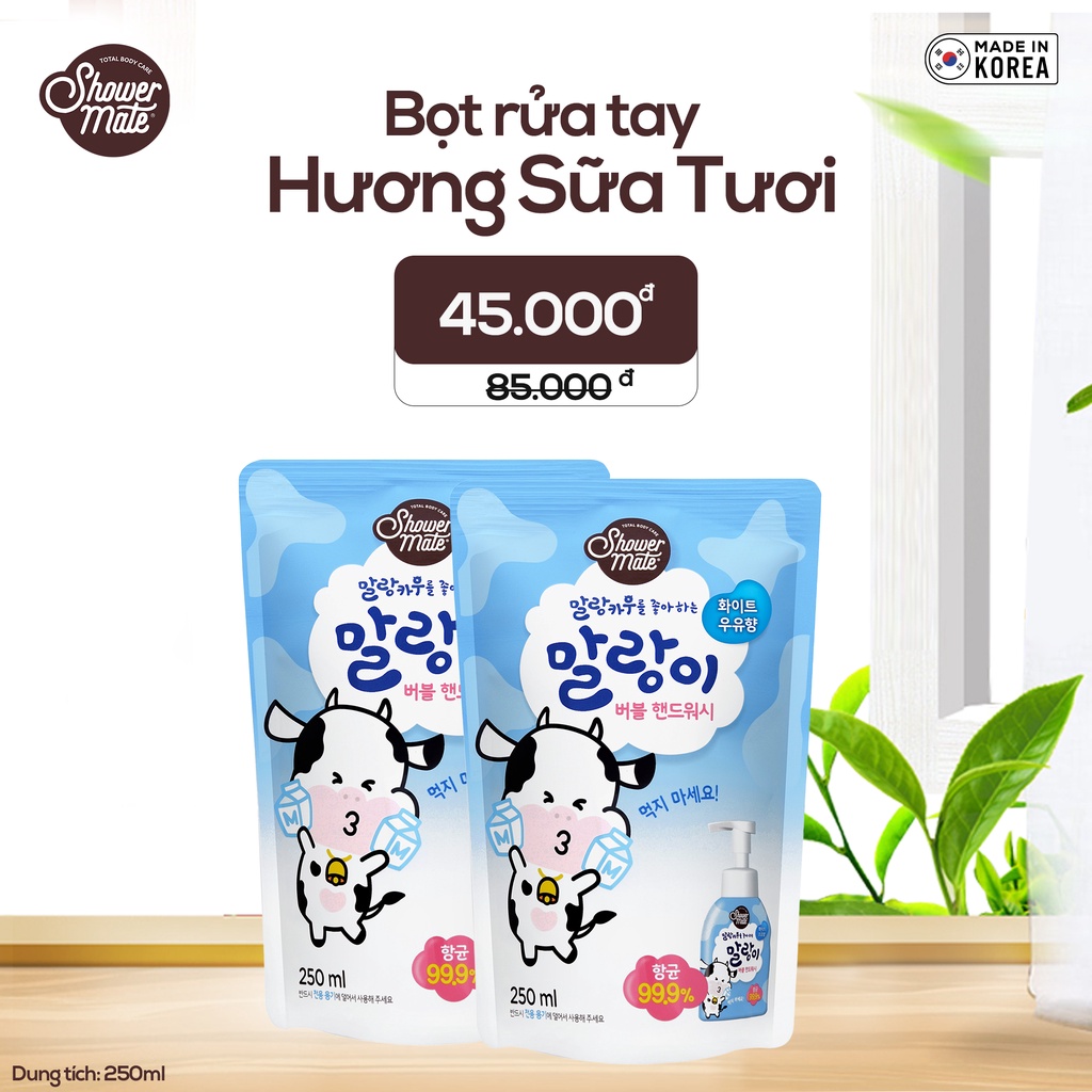 Dung dịch rửa tay tạo bọt Bubble Hand Wash Shower Mate