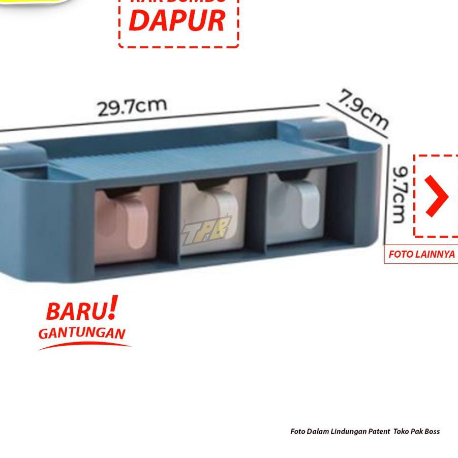 Kệ Đựng Gia Vị Gắn Tường Kèm Hộp Đựng Muỗng Tiện Dụng Cho Nhà Bếp | BigBuy360 - bigbuy360.vn