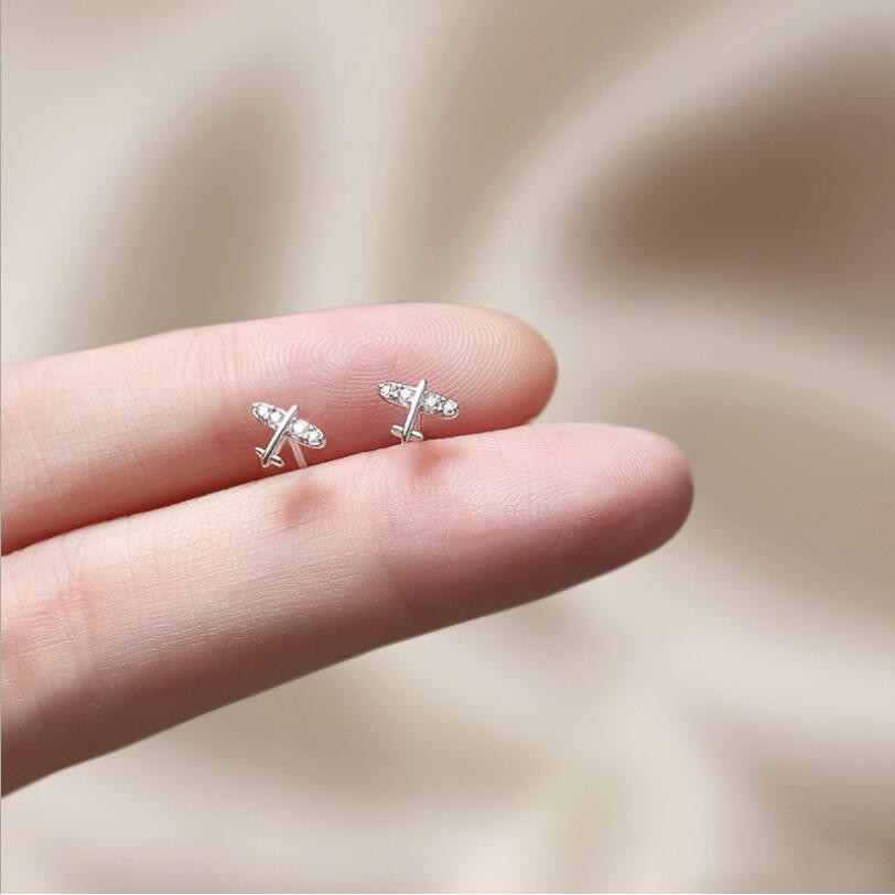 Bông tai đính đá mạ bạc 925 cao cấp sang trọng