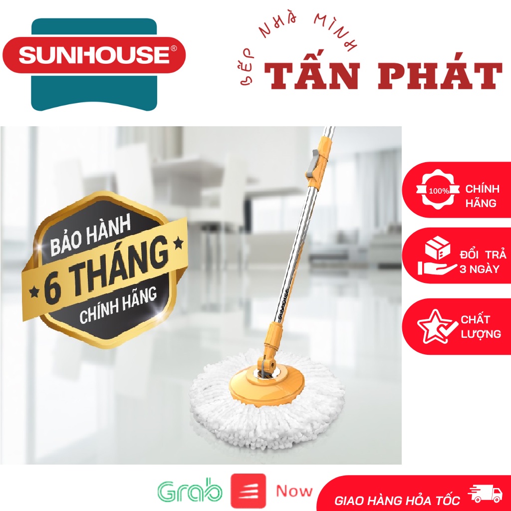 CÂY LAU NHÀ XOAY 360 ĐỘ SUNHOUSE KS-MO350I