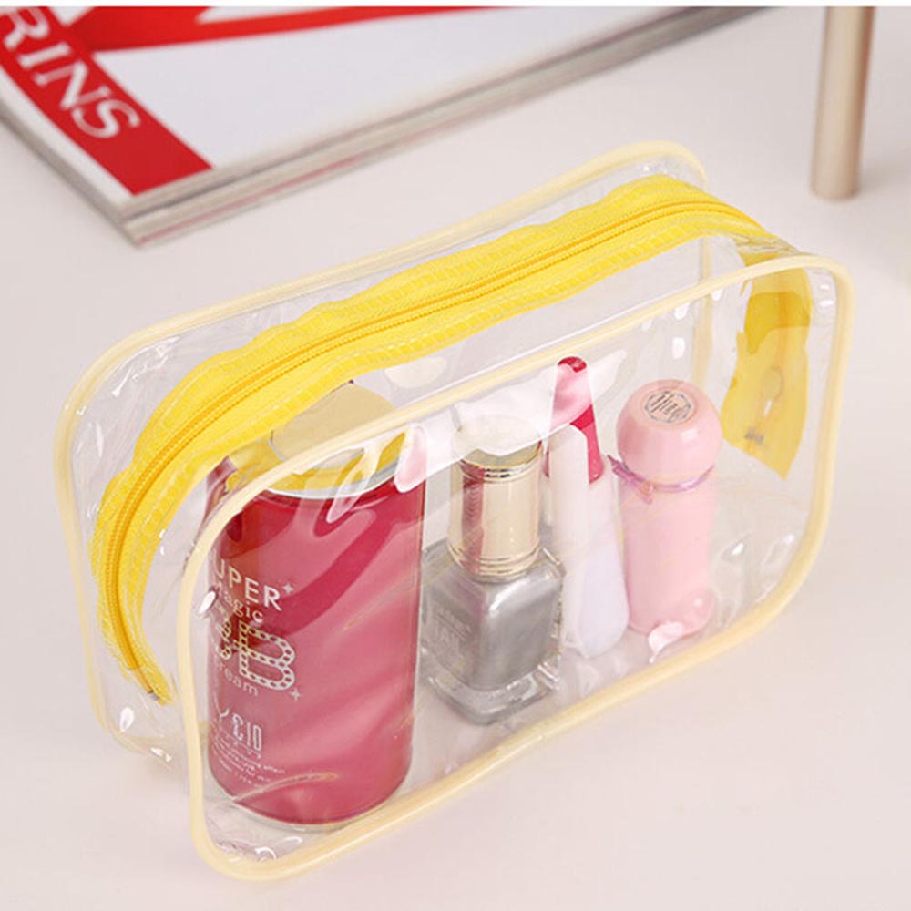 Túi Đựng Mỹ Phẩm Chất Liệu Nhựa Pvc Trong Suốt Có Khóa Kéo Tiện Dụng