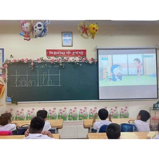 Hoa trang trí chân bảng ( set 10 tấm)
