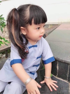 Đồ lam đi chùa cho bé - 3 NÚT