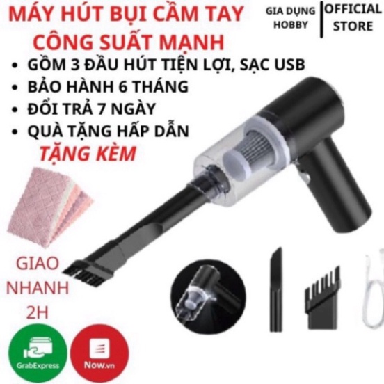 Máy Hút Bụi Cầm Tay Mini Không Dây, Vệ Sinh Ô Tô, Gia Đình, Hút Bụi Giường Nệm, Lông Chó Mèo - Hút bụi cầm tay mini HB1