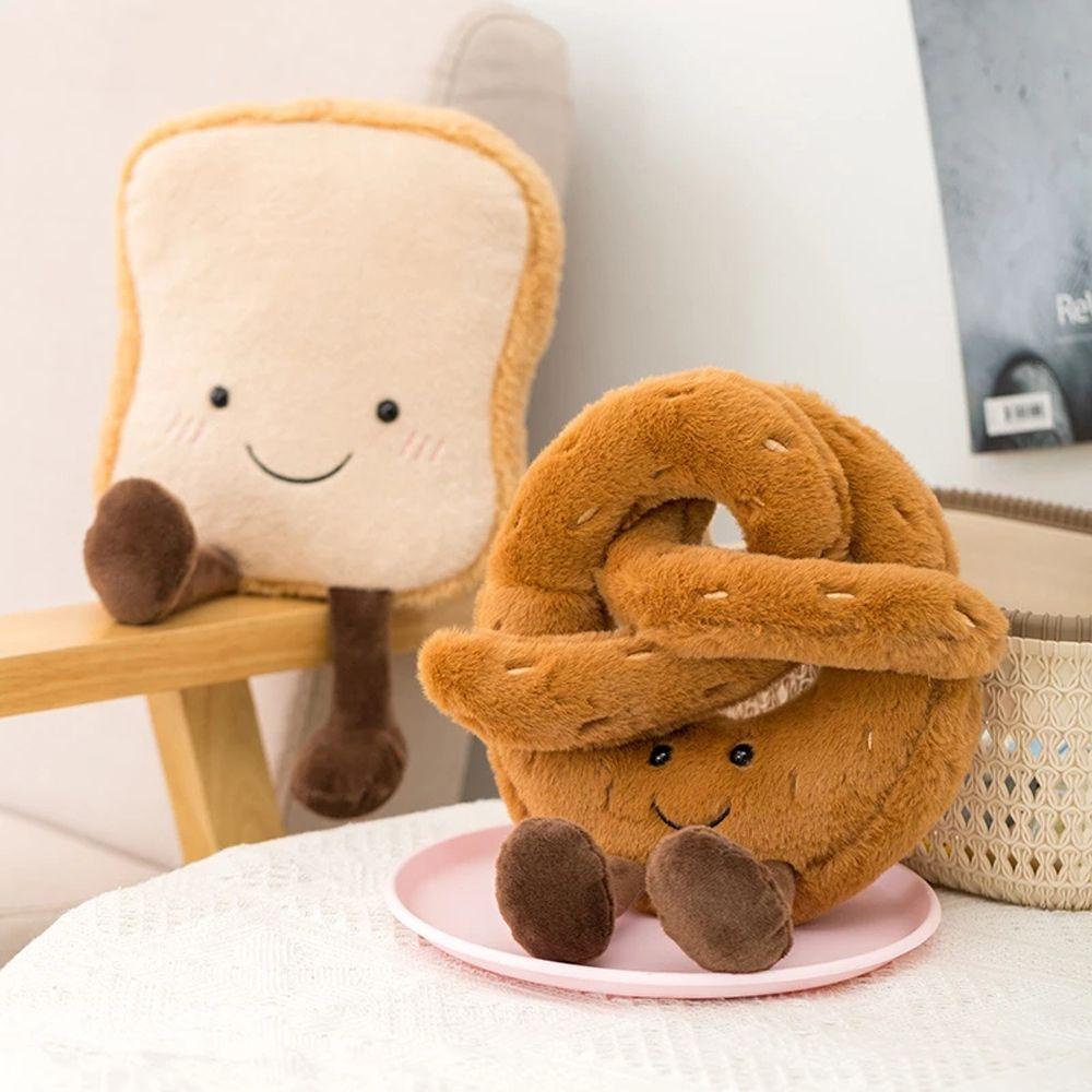 LANFY Móc Khóa Hình Đồ Ăn Nhồi Bông Dễ Thương