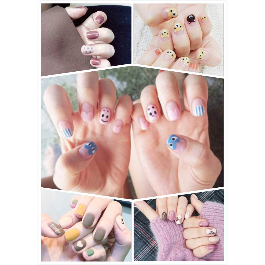 Set 14 sticker dán móng trang trí nghệ thuật