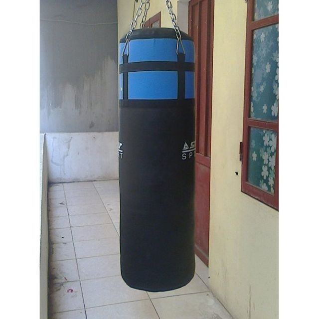 [Free Ship + Sale sốc] Bao cát đấm boxing 100cm có dây xích, da PU cao cấp