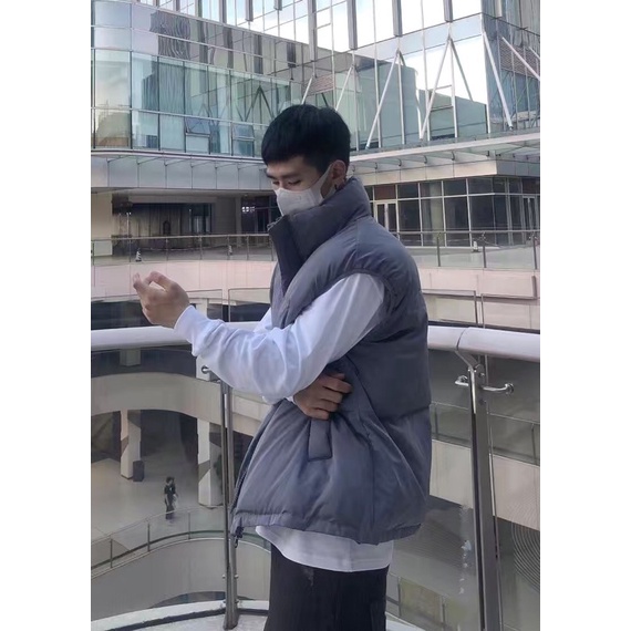 Áo phao gile cổ cao unisex