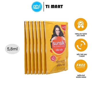 Combo 5 dây dầu gội Sunsilk mềm mượt diệu kỳ 5.8ml x 10 gói
