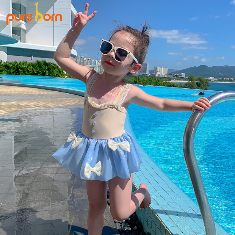 Bikini cho bé gái cực kute - bikini 2 mảnh áo lưới cá tính - ảnh sản phẩm 3