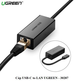 Cáp Type C To Lan 10/100 Mbps Ethernet Adapter Chính Hãng Ugreen UG-40381