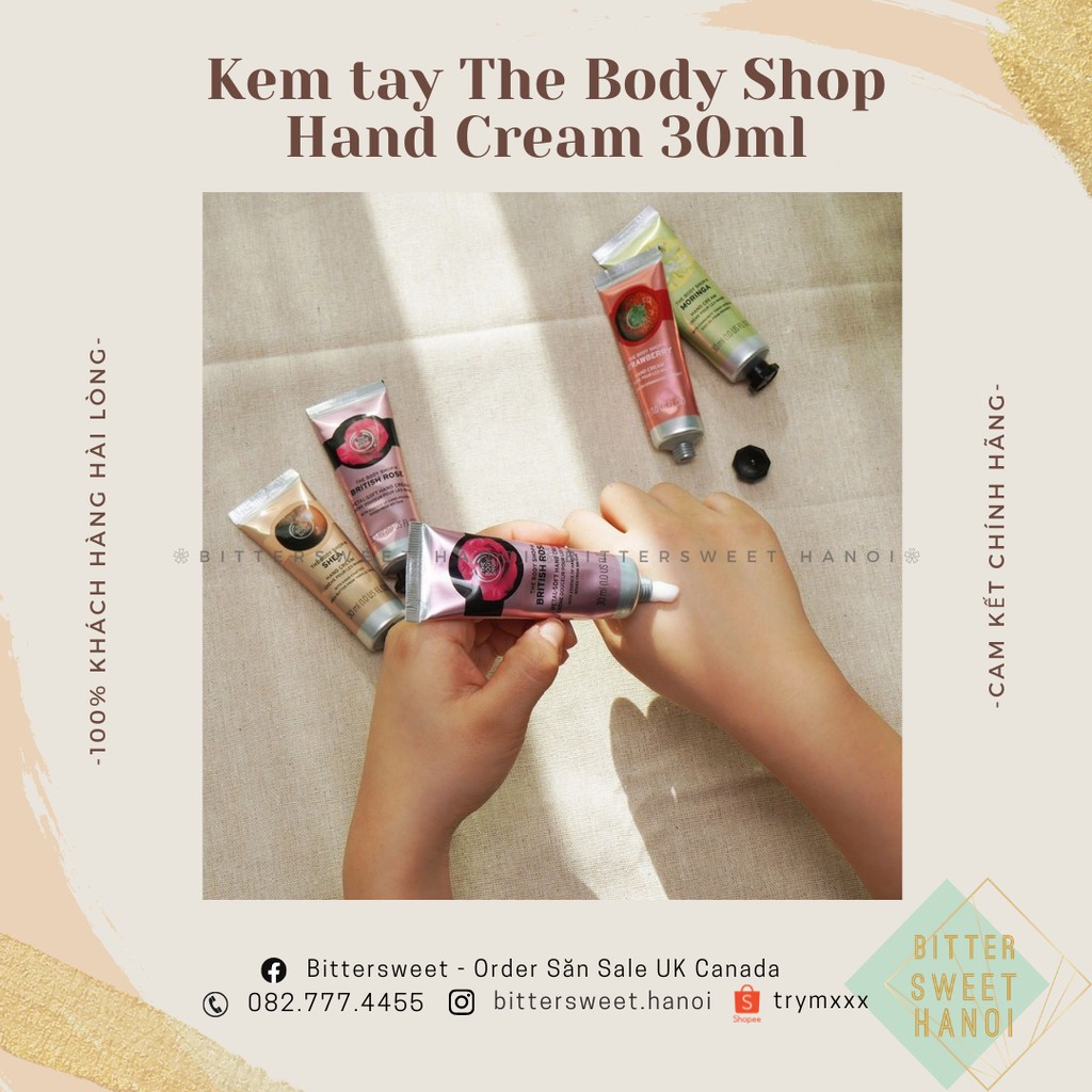 [30/100ml] Kem dưỡng tay dưỡng móng THE BODY SHOP HAND CREAM 30ml