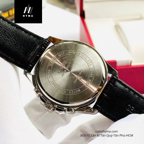 Đồng hồ nam dây da cao cấp Casio MTP 1374L-7AV Mặt trắng chống nước 5ATM - Size 42mm  Bảo hành 1 năm Hyma watch