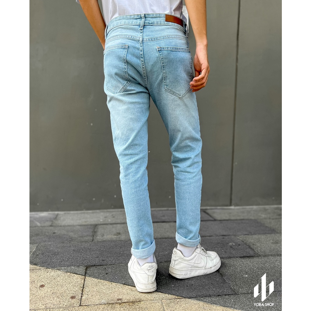 {Freeship + Voucher 20k} QUẦN JEANS DÀI NAM SLIMFIT MÀU XANH SÁNG TRƠN SIÊU XỊN ĐẸP (ẢNH THẬT 100% - BAO ĐỔI TRẢ)109