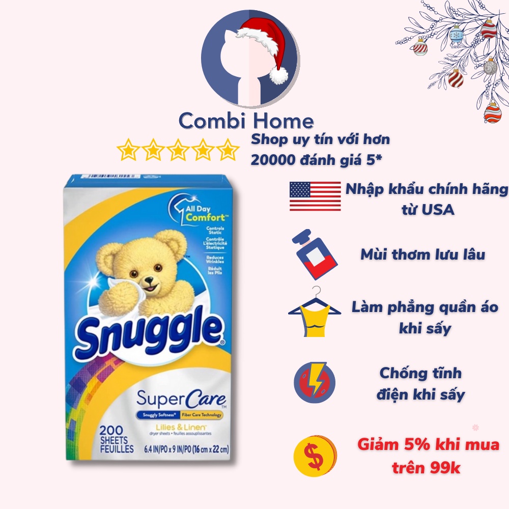 [Tách lẻ] Giấy thơm quần áo Snuggle Mỹ