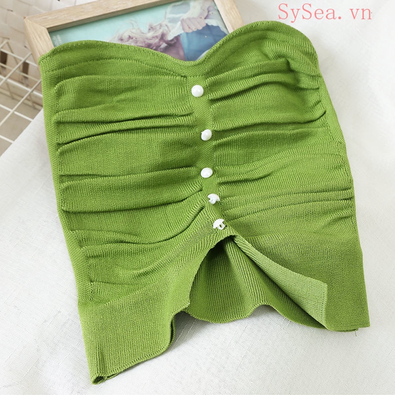 Áo ống dệt kim thiết kế quyến rũ cho nữ