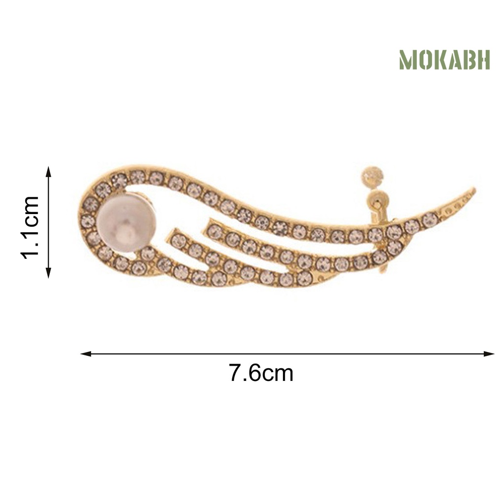 1 Đôi Bông Tai Hình Đôi Cánh Thiên Thần Đính Đá Lấp Lánh Thời Trang Dự Tiệc