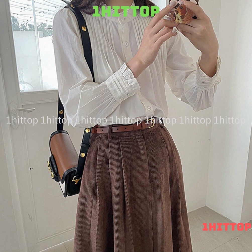 Áo sơ mi kiểu viền bèo hot 2020 1hittop