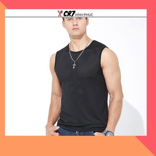Áo Ba Lỗ Lưới Thoáng Khí Thể thao tập gym 88090 sop cr7 vĩnh phúc