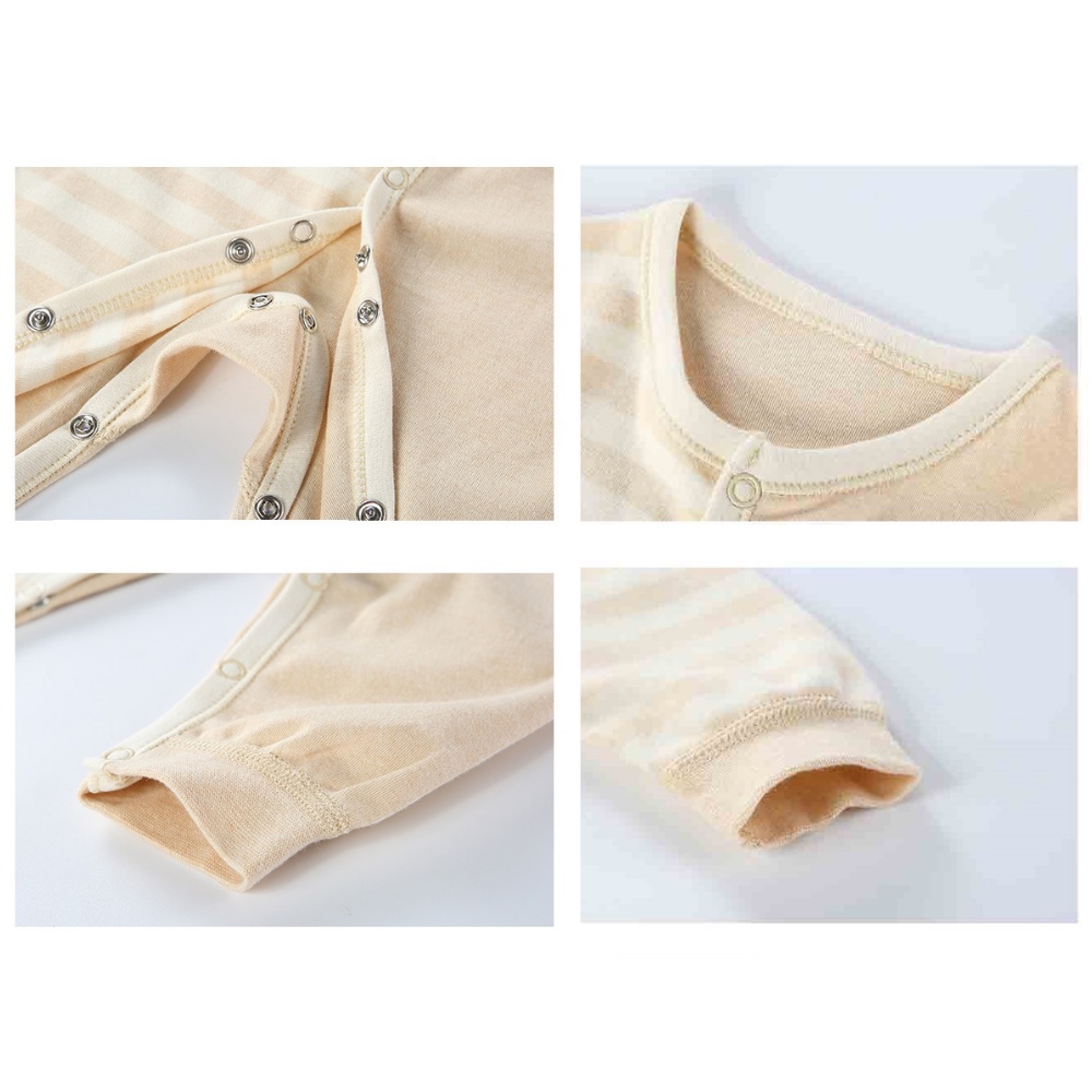 [CAO CẤP]Body dài liền thân cho bé sơ sinh, bodysuit dài tay hè thu cotton ORGANIC 100% cho bé từ 3-14kg