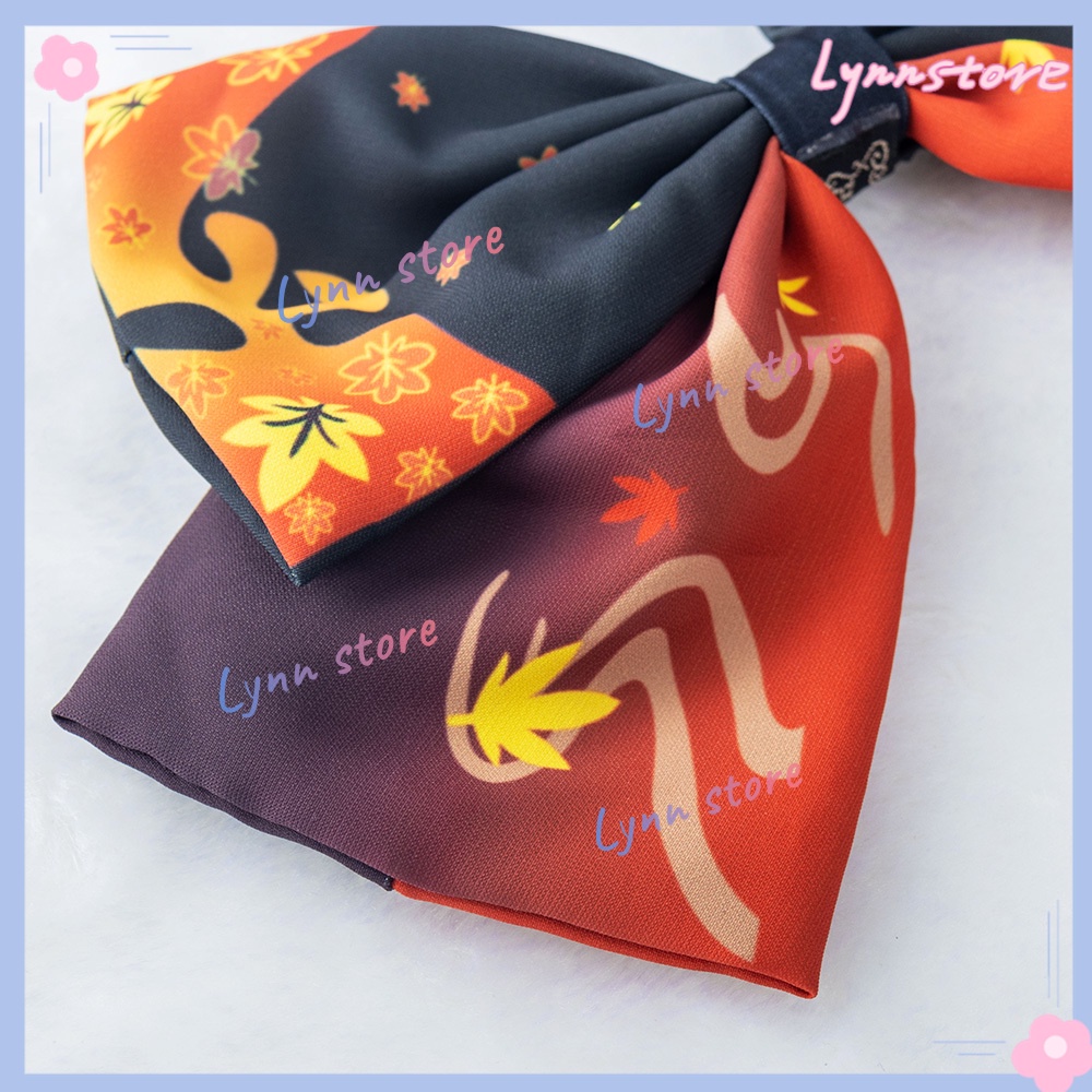 Hoạt hình Genshin Tác động Venti HuTao Lumine Aether Zhongli Raiden Shogun Bowknot Kẹp tóc Lolita Kẹp tóc Đạo cụ Cosplay Cô gái Phụ nữ Kawaii Phụ kiện tóc