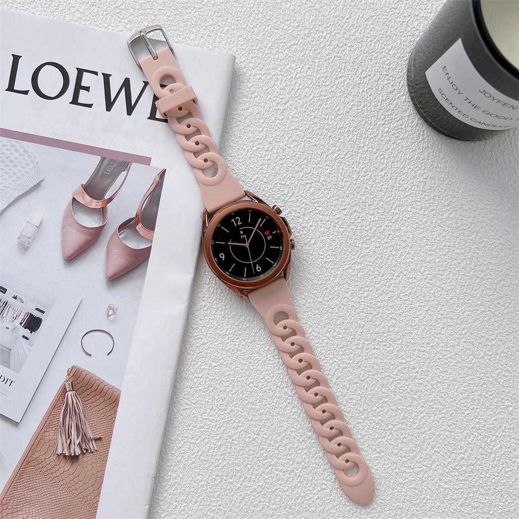 Dây Đeo Silicon 20mm 22mm Cho Đồng Hồ Thông Minh Samsung Galaxy Watch 4 / 3 Classic 46 / 42mm 40 / 44mm active 2 Gear s3 Huawei GT / 2 / GT2 / GT2 / 3 Pro