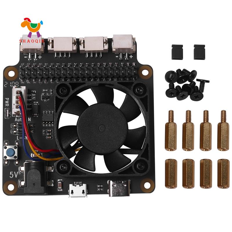 Bảng mạch nguồn X735 V2.5 và quạt tản nhiệt PWM cho Raspberry PI 4B/3B+/3B
