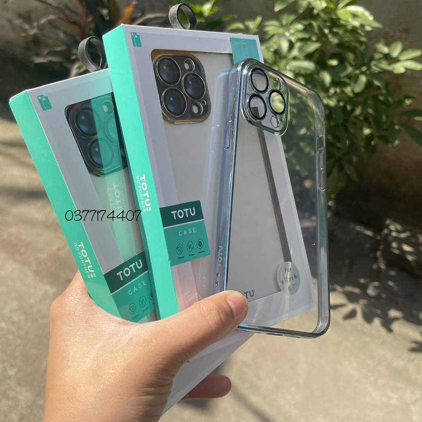 Ốp lưng Totu bảo vệ camera iPhone 14 Pro Max 13 Mini, 13 Pro, 13 Pro Max lưng trong viền màu màu chính habgx