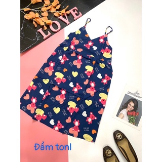 Đầm tole 2 dây mặc ngủ mềm mát