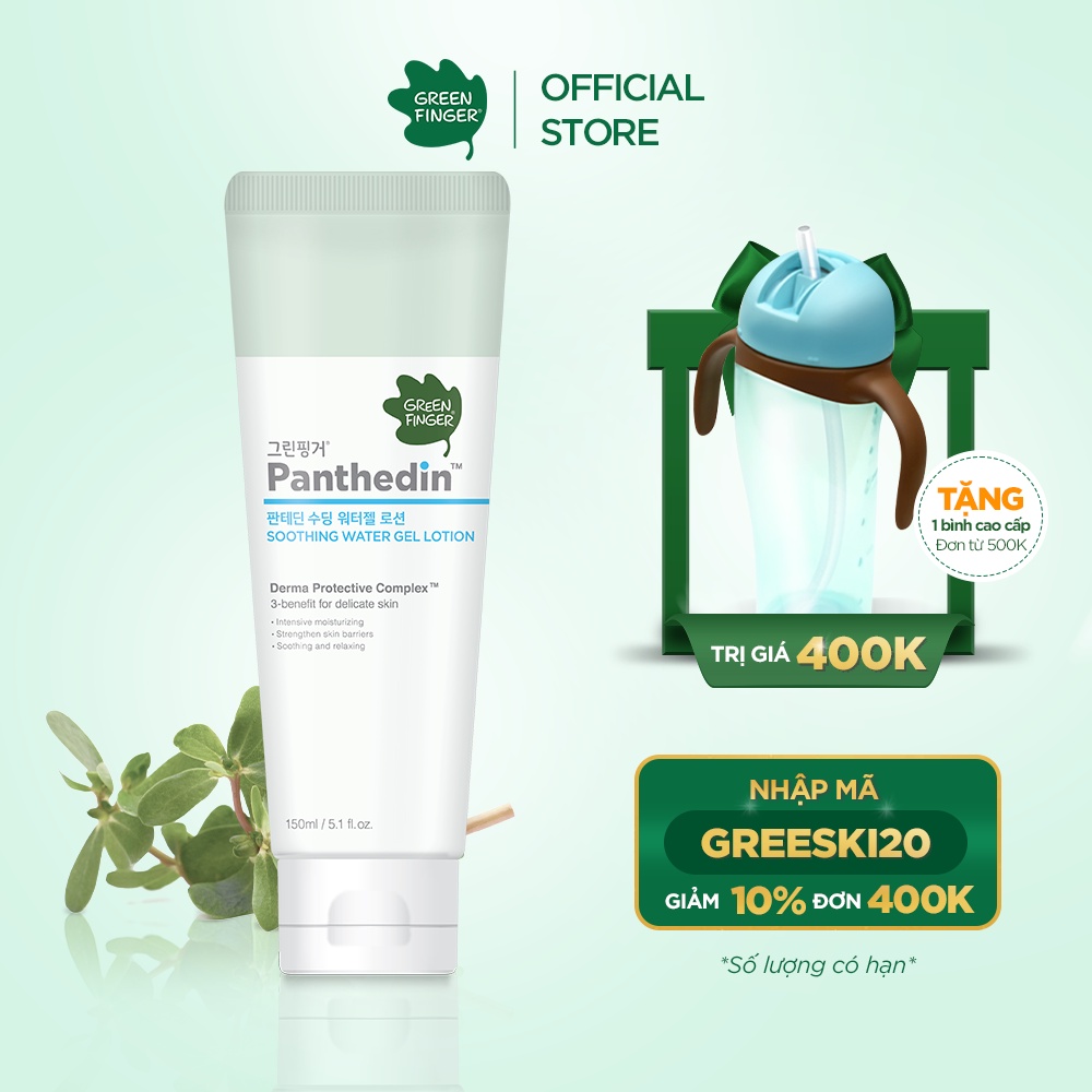 Sữa Dưỡng Cấp Ẩm Da Dạng Gel Cho Bé GREENFINGER PANTHEDIN SOOTHING WATER GEL LOTION 150ml